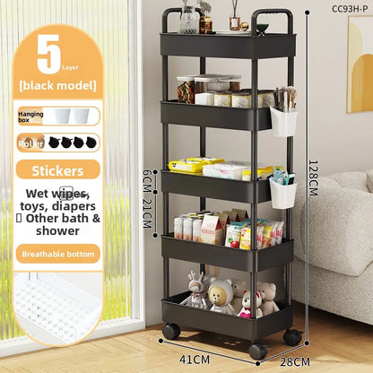 Estantería Móvil para Libros Debajo del Escritorio, Simple, para Uso Doméstico, Carrito Pequeño para Libros, Librería con Rue...