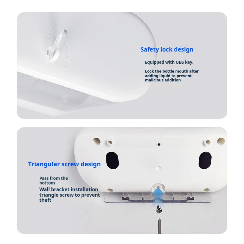 Dispensador automático de jabón de doble cabezal, dispensador de jabón líquido montado en la pared para champú/Gel de ducha/jabón para platos, baño inteligente