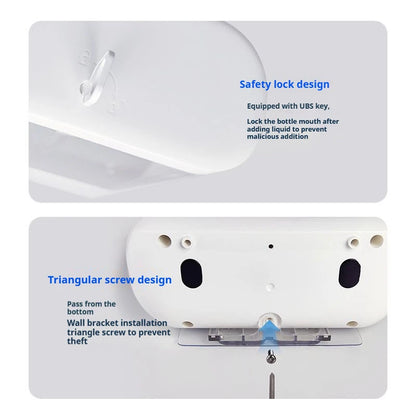 Dispensador automático de jabón de doble cabezal, dispensador de jabón líquido montado en la pared para champú/Gel de ducha/jabón para platos, baño inteligente