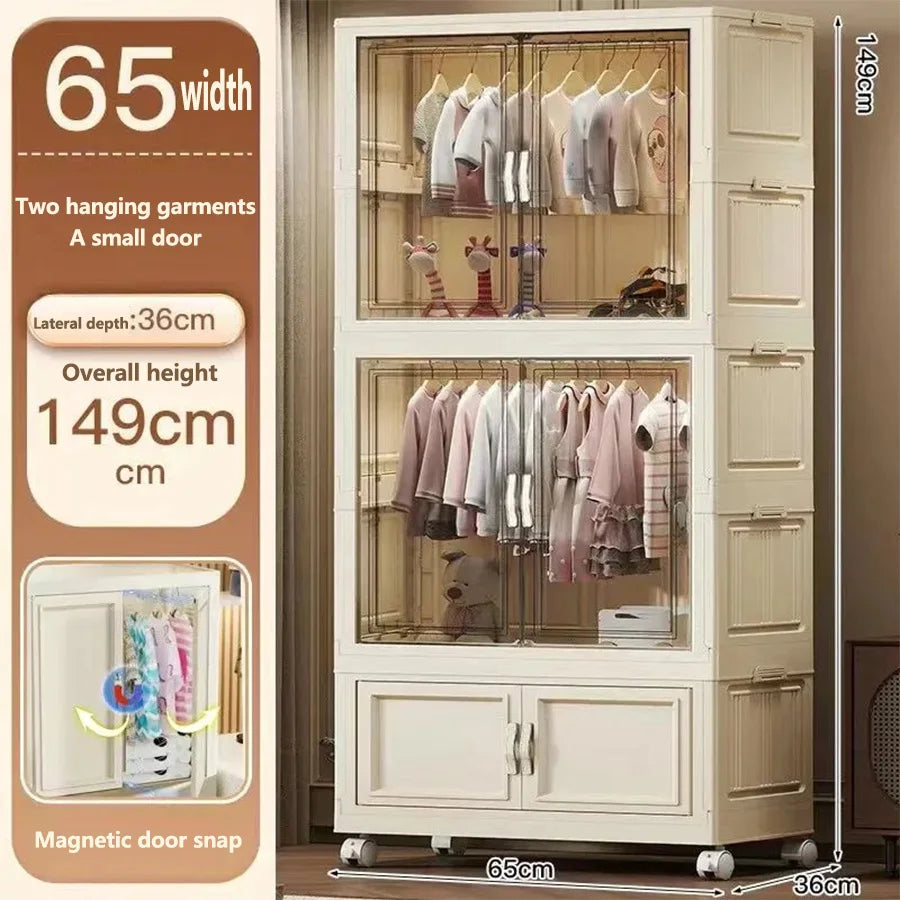 Gabinete de almacenamiento, caja de almacenamiento plegable para el hogar, sala de estar, gabinete de juguetes, estante de almacenamiento, gabinete de aperitivos, almacenamiento de cocina sin instalación