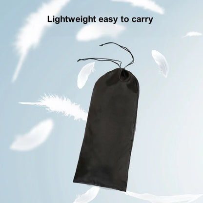 StoBag 10/5 Uds. Bolsas largas de nailon negro con cordón impermeable a prueba de polvo paraguas almacenamiento de embalaje bolsa organizadora de viaje reutilizable