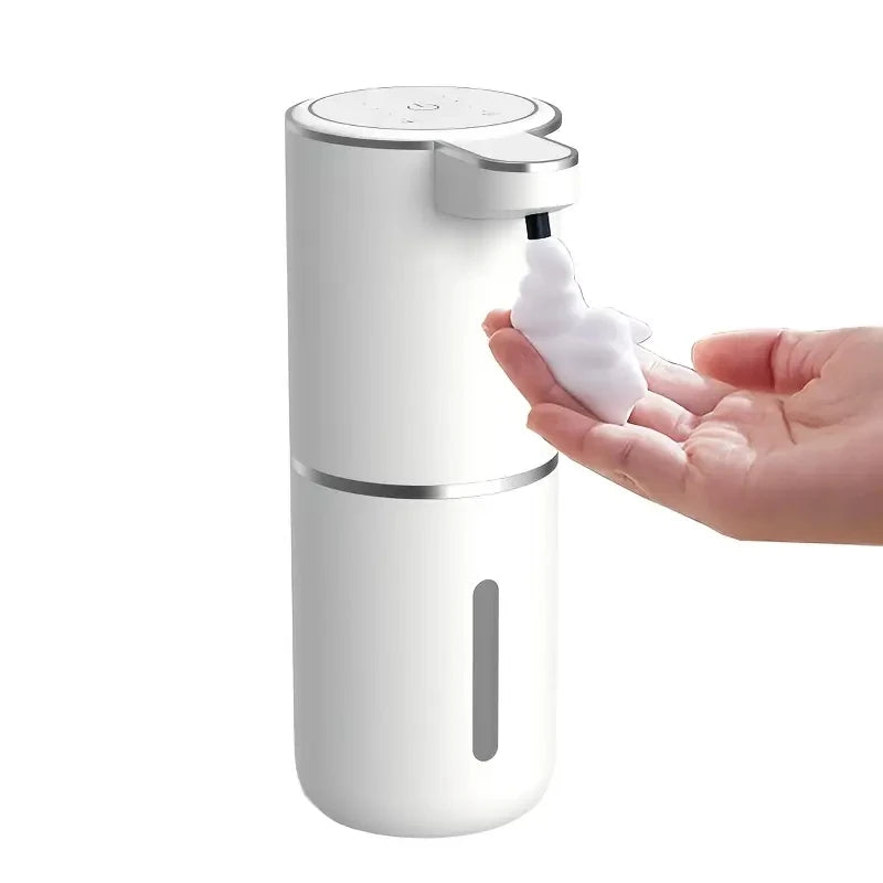 Dispensador de jabón inteligente automático recargable por USB, pantalla de luz de 380ML, sin contacto, para escritorio o montado en la pared, para cocina y baño