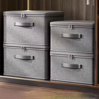 Caja de almacenamiento plegable con cubierta, caja de almacenamiento de ropa con cremallera, caja de almacenamiento de edredón de gran capacidad, armario, caja organizadora de ropa interior