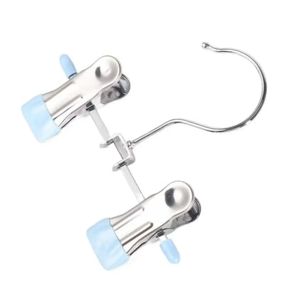 Clips antideslizantes para secado de ropa, soportes para botas 360 °   Clips giratorios para almacenamiento de sombreros, pinzas ajustables para ropa, Clip para pantalones de acero inoxidable