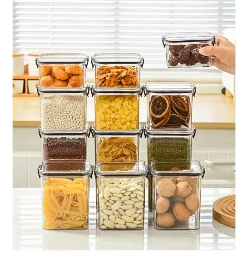 Tarro de grano para cocina, contenedor sellado, caja de mantenimiento fresco de alimentos, refrigerador, organizador, impermeable, duradero, sellado, gran capacidad, 1 ud.