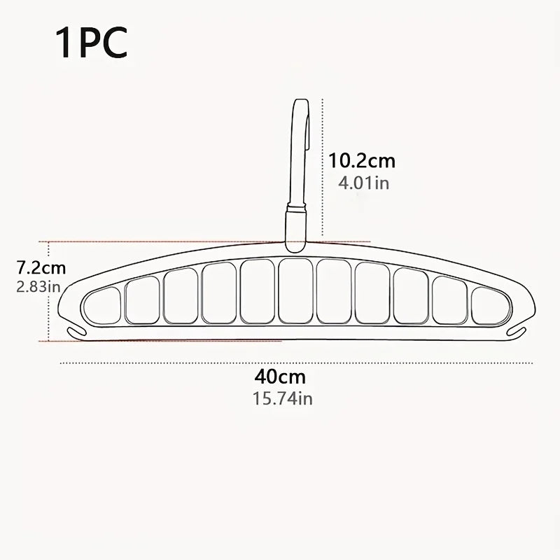 Colgador de ropa plegable con múltiples agujeros, estante de almacenamiento antideslizante, estantes para ropa que ahorran espacio, organizadores para armario, pantalones vaqueros, bufanda