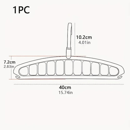 Colgador de ropa plegable con múltiples agujeros, estante de almacenamiento antideslizante, estantes para ropa que ahorran espacio, organizadores para armario, pantalones vaqueros, bufanda