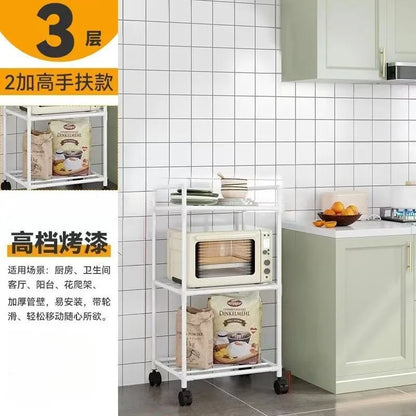 Estante de almacenamiento de cocina, estante de almacenamiento doméstico multicapa de pie, balcón móvil, estante simple multifuncional para dormitorio