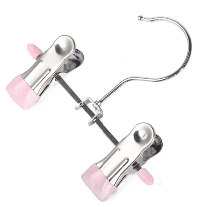 Clips antideslizantes para secado de ropa, soportes para botas 360 °   Clips giratorios para almacenamiento de sombreros, pinzas ajustables para ropa, Clip para pantalones de acero inoxidable