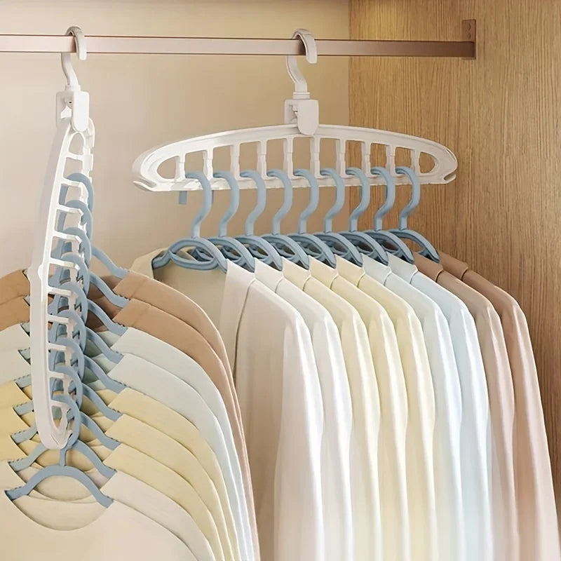 Colgador de ropa plegable con múltiples agujeros, estante de almacenamiento antideslizante, estantes para ropa que ahorran espacio, organizadores para armario, pantalones vaqueros, bufanda