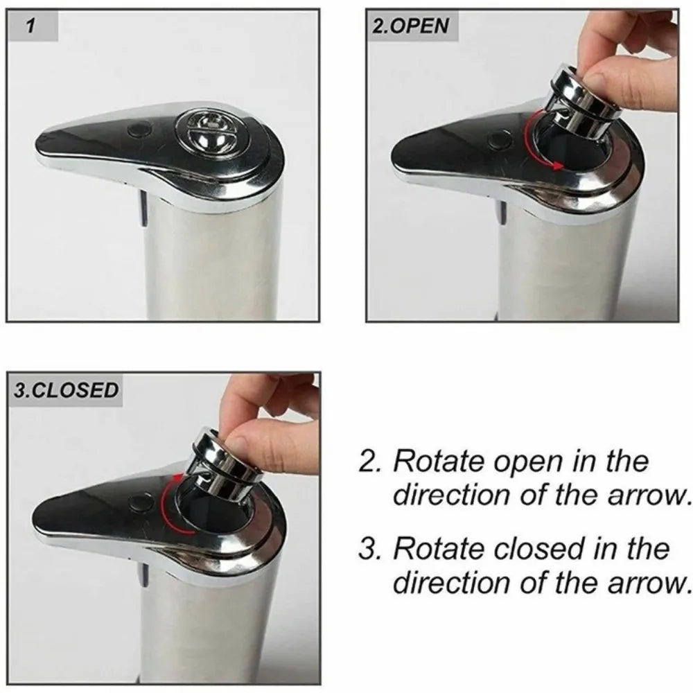 Dispensador de jabón de inducción inteligente sin contacto, gran capacidad, diseño impermeable, tecnología automática con Sensor