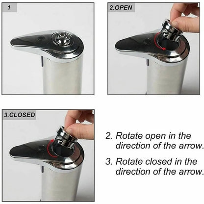 Dispensador de jabón de inducción inteligente sin contacto, gran capacidad, diseño impermeable, tecnología automática con Sensor
