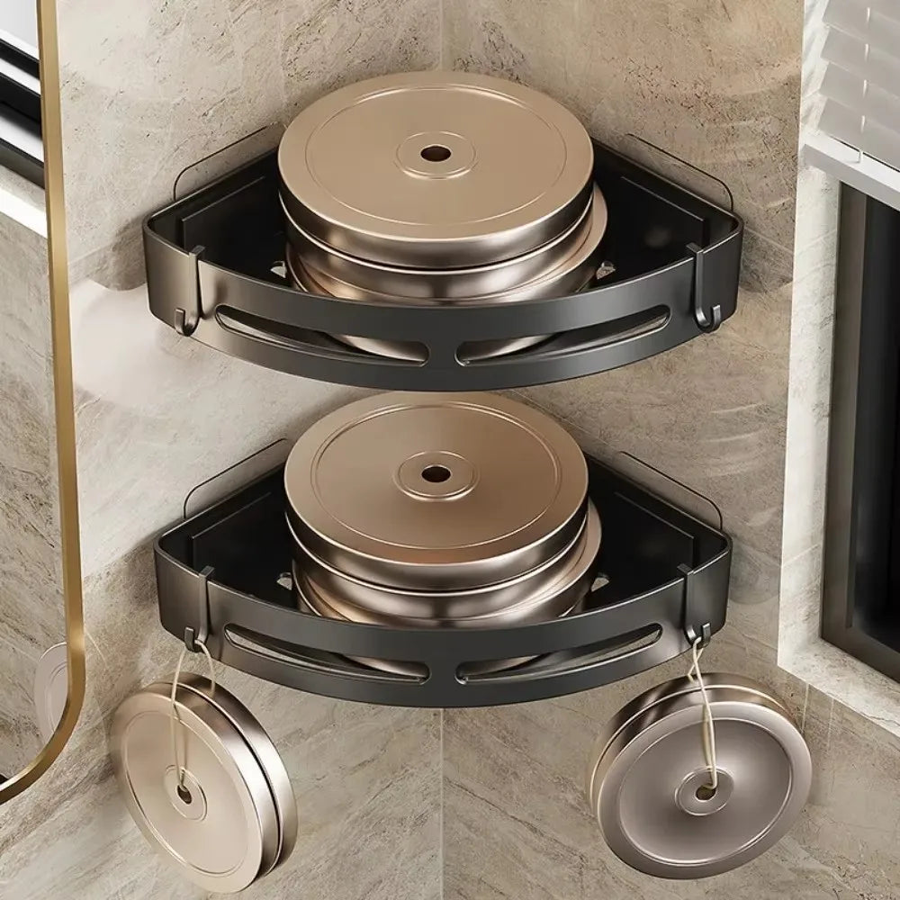 Nuevo Soporte adhesivo para champú y baño, estantes Caddy para ducha, almacenamiento sin taladro, soporte esquinero para toallas, estantes para 3/2/1 Uds.