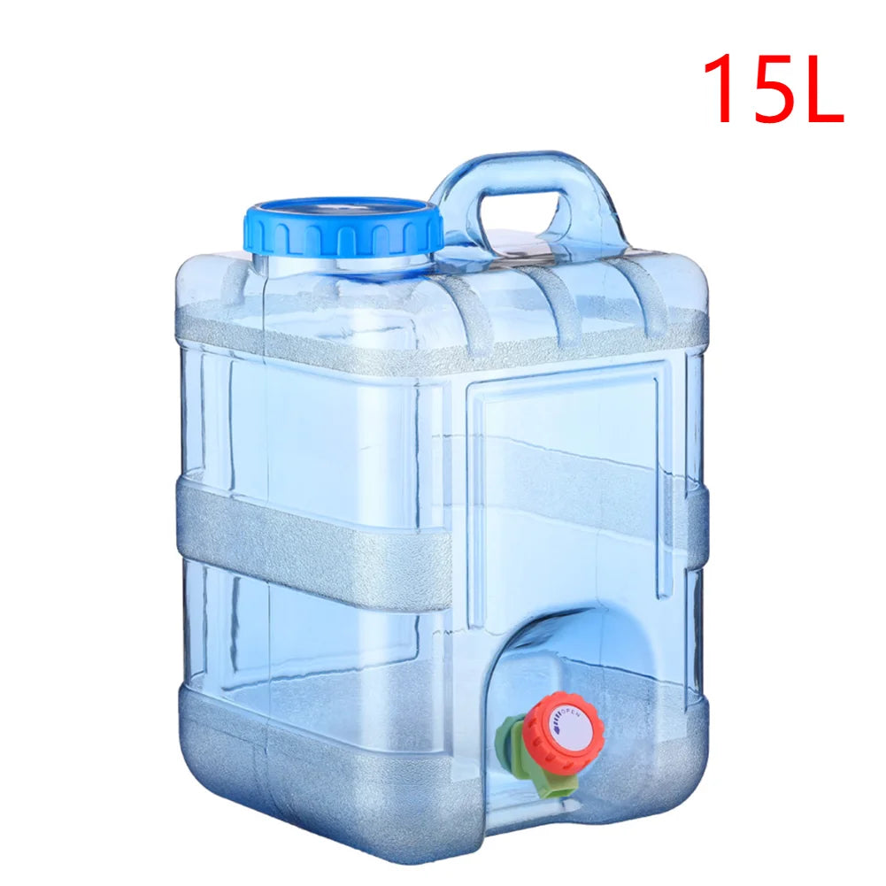 Contenedor de agua portátil con grifo, gran capacidad para acampar, almacenamiento de agua para cocinar, 6/8/13/18L