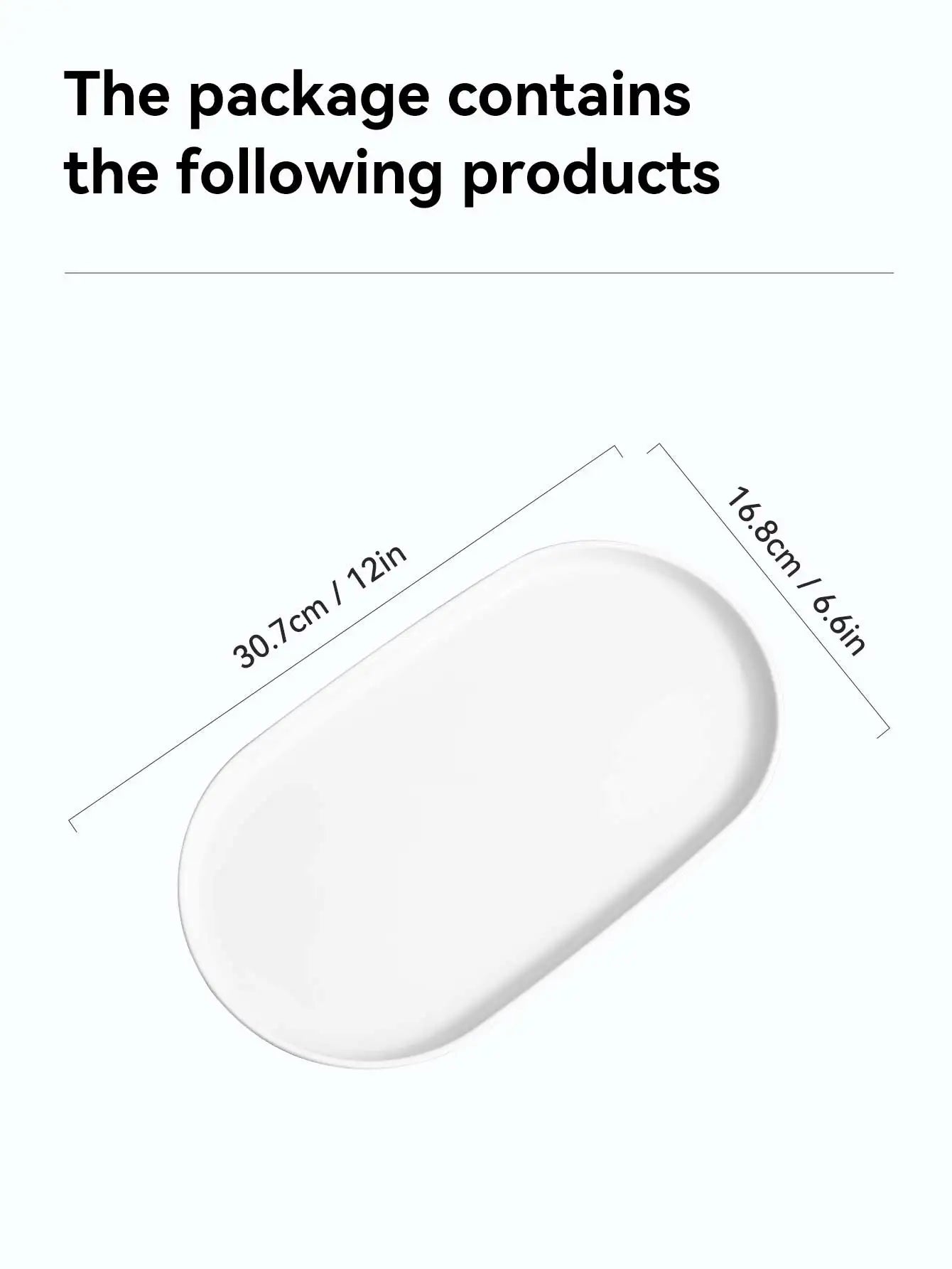 Bandeja de almacenamiento de plástico ovalada, bandeja reutilizable para servir alimentos, bandeja de fruta y postre, organizador de cocina, bandeja de exhibición de joyería multiusos