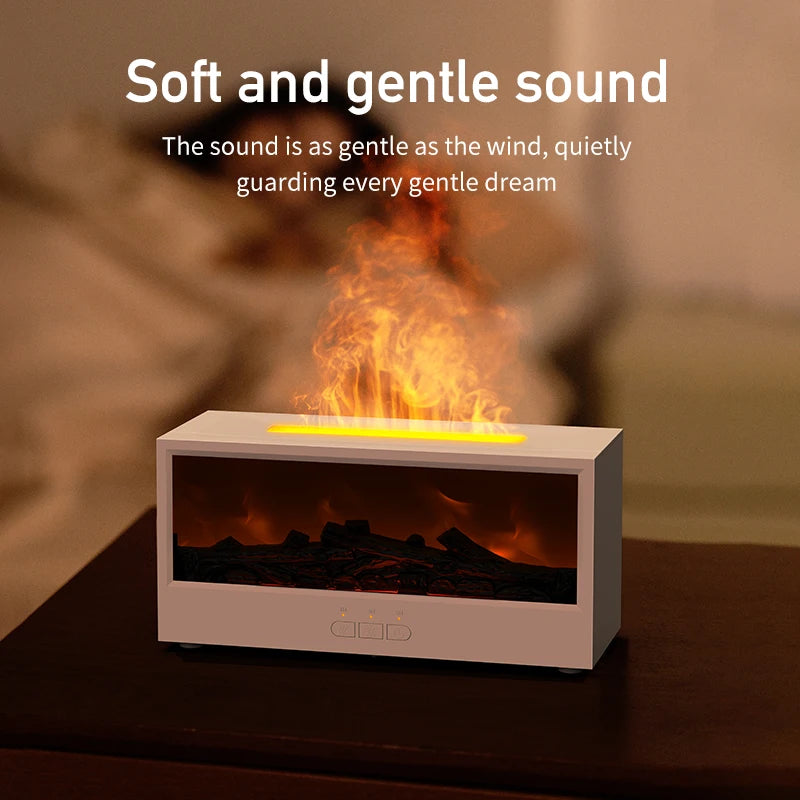 VISSKO-humidificador de aire creativo para chimenea, difusor de aceites esenciales con apagado automático sin agua y luz LED, Control remoto para regalo
