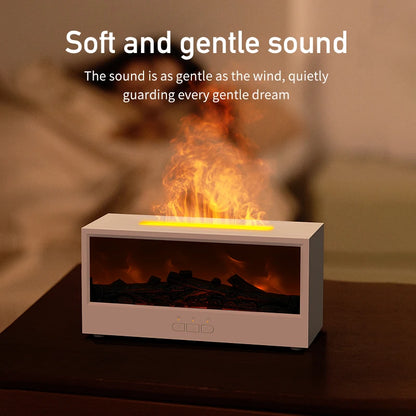 VISSKO-humidificador de aire creativo para chimenea, difusor de aceites esenciales con apagado automático sin agua y luz LED, Control remoto para regalo