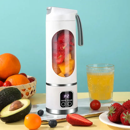Exprimidor eléctrico portátil para el hogar, minibotella exprimidora con carga inalámbrica USB, taza de 450ml, batidora de Mano Eléctrica