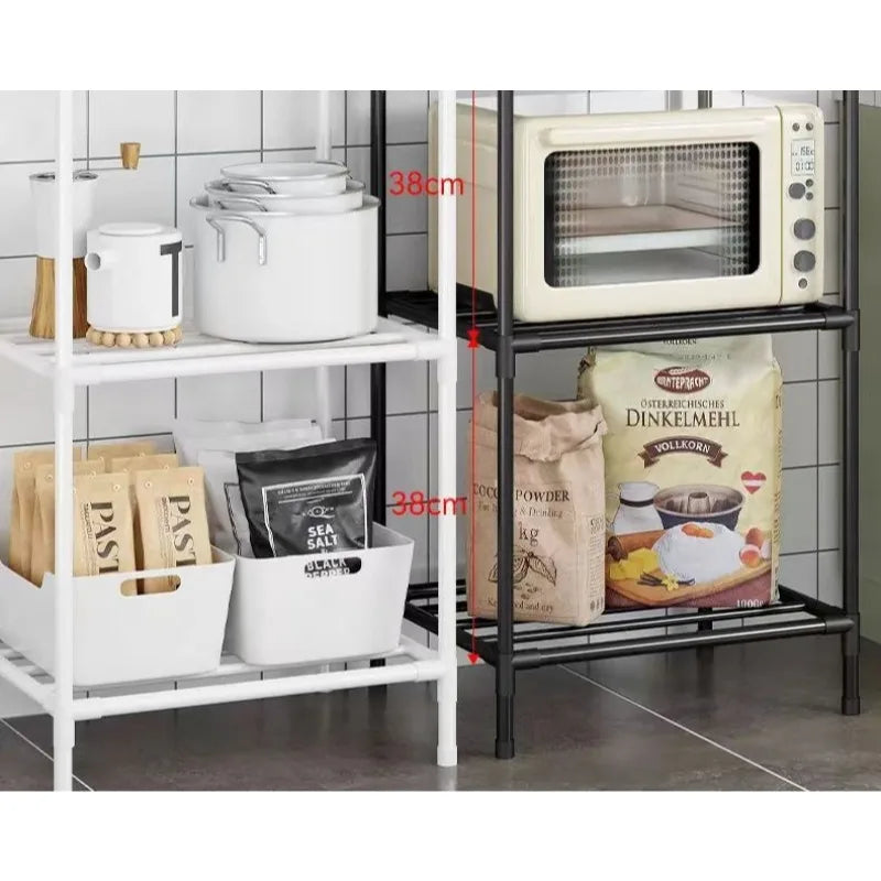 Estante de almacenamiento de cocina, estante de almacenamiento doméstico multicapa de pie, balcón móvil, estante simple multifuncional para dormitorio
