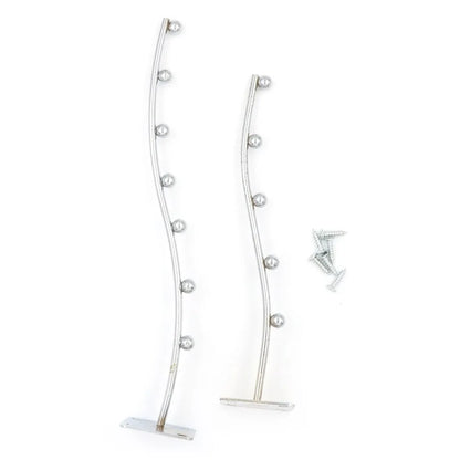 Colgador de cascada ondulado para montaje en pared, ganchos para exhibición de ropa con 7 cuentas, estante de almacenamiento para el hogar, decoración del hogar, 1 ud.