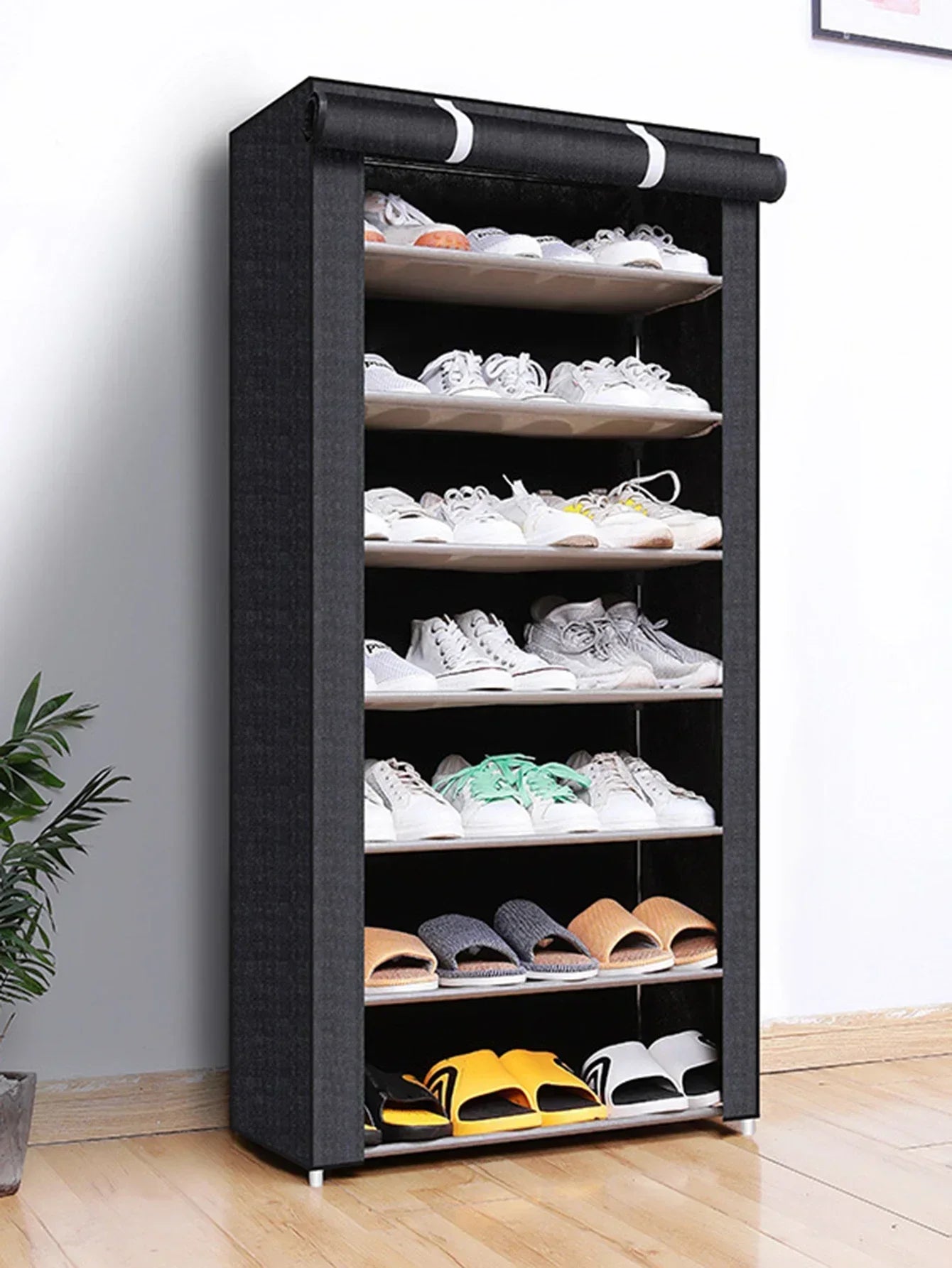 Zapatero de 10/8/6 Niveles, Organizador de Tela a Prueba de Polvo, Soporte para Zapatos, Estante para Ahorrar Espacio en el Pasillo, Mueble para el Hogar, Almacenamiento de Zapatos