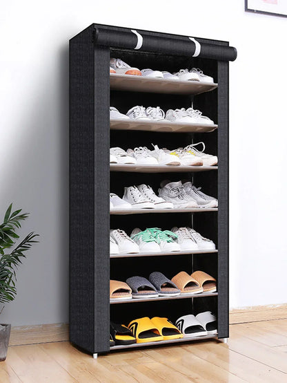 Zapatero de 10/8/6 Niveles, Organizador de Tela a Prueba de Polvo, Soporte para Zapatos, Estante para Ahorrar Espacio en el Pasillo, Mueble para el Hogar, Almacenamiento de Zapatos
