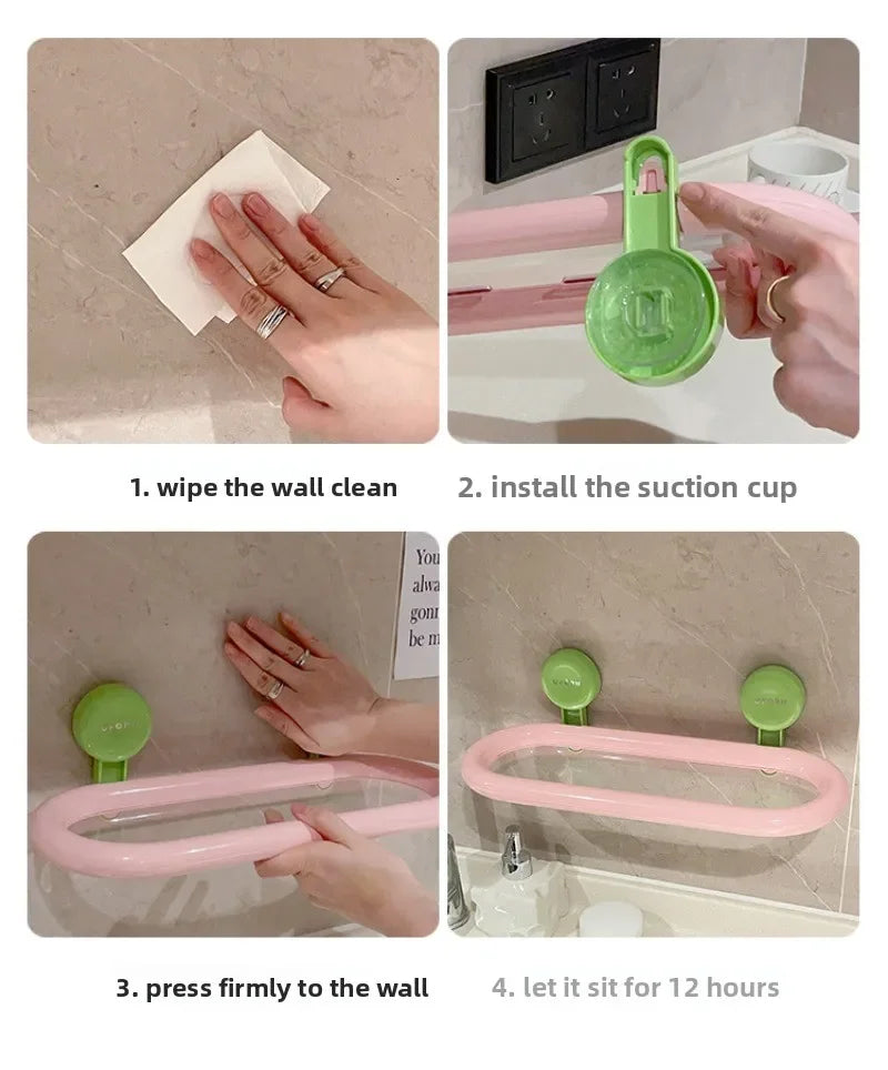 Estante de almacenamiento con ventosa de dopamina, estante de almacenamiento colgante de pared drenable sin perforaciones, organizador de artículos de tocador duradero de alta calidad para el hogar