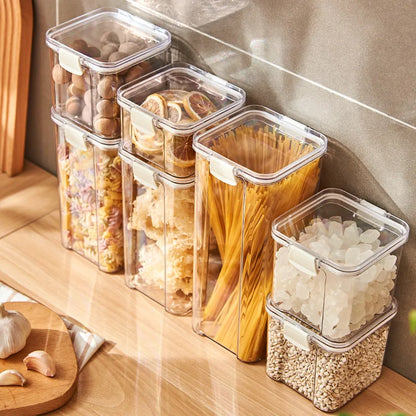 Tarro de grano para cocina, contenedor sellado, caja de mantenimiento fresco de alimentos, refrigerador, organizador, impermeable, duradero, sellado, gran capacidad, 1 ud.