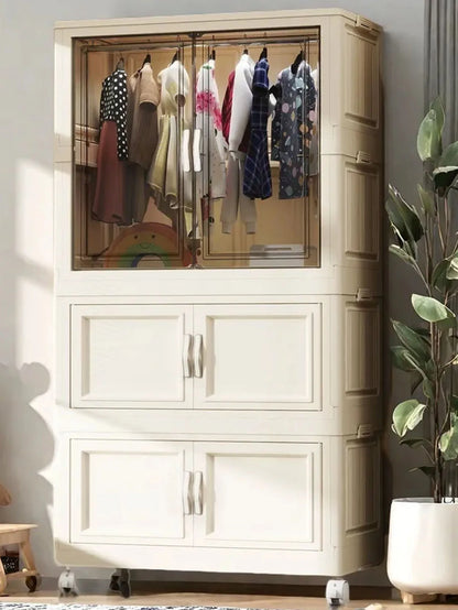 Gabinete de almacenamiento, caja de almacenamiento plegable para el hogar, sala de estar, gabinete de juguetes, estante de almacenamiento, gabinete de aperitivos, almacenamiento de cocina sin instalación
