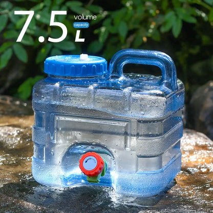 Contenedor de agua portátil con grifo, gran capacidad para acampar, almacenamiento de agua para cocinar, 6/8/13/18L