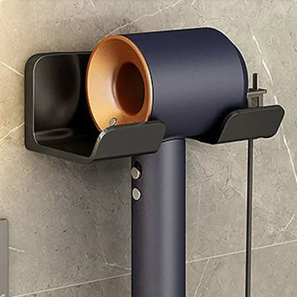 Soporte para secador de pelo montado en la pared, soporte para alisador de pelo, organizador de baño, estantes de organización de baño