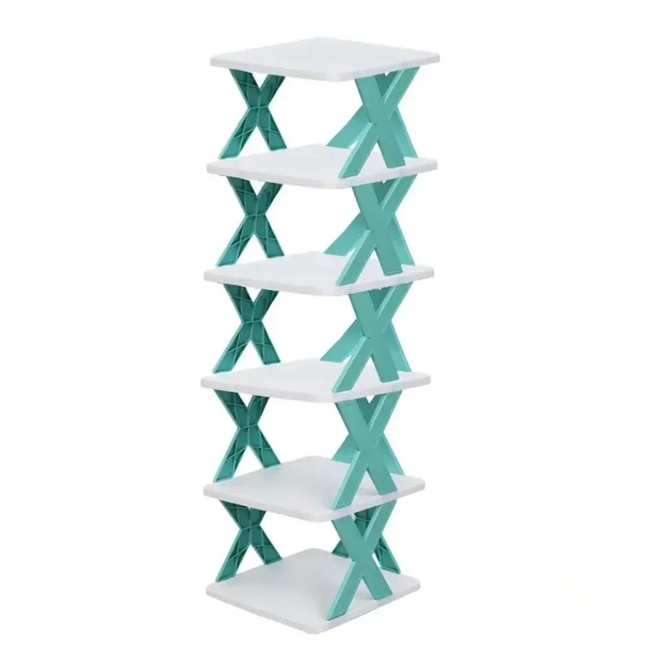 Estantes para zapatos, organizador de almacenamiento, estantes para zapatos desmontables, ahorra familia, estante para el hogar, estante para zapatos Simple multicapa, gabinete de Color