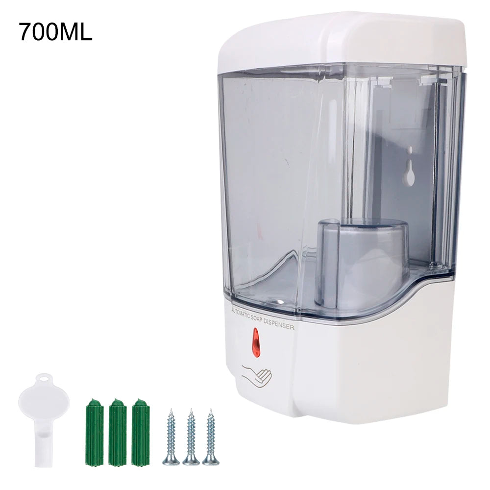 Bomba de loción sin contacto de montaje en pared, líquido sin contacto para cocina, baño, dispensador automático de jabón con Sensor IR, 700ml