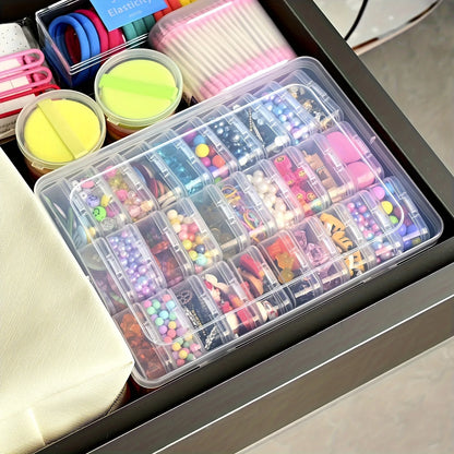 30 juegos de cajas de almacenamiento de plástico, cajas de almacenamiento portátiles transparentes, contenedores multifuncionales para manualidades, cuentas, acceso al cabello