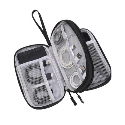 Bolsa organizadora de cables de datos, bolsa de almacenamiento de viaje, funda de accesorios electrónicos multifuncional para cargador de teléfono, Cables USB