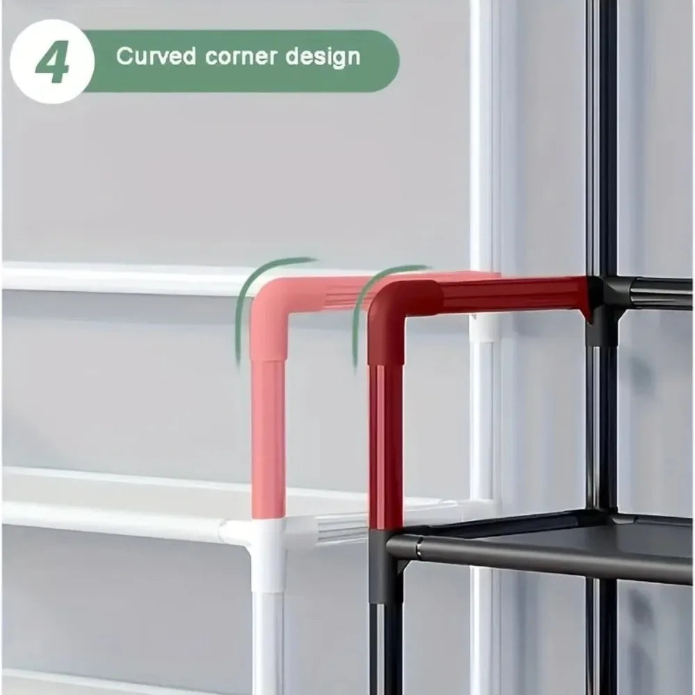 Colgador de ropa, Zapatero multicapa, puerta DIY, estante para sombreros y zapatos, organizador Simple de pie para sala de estar, estantes de almacenamiento