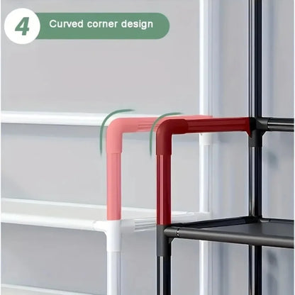 Colgador de ropa, Zapatero multicapa, puerta DIY, estante para sombreros y zapatos, organizador Simple de pie para sala de estar, estantes de almacenamiento