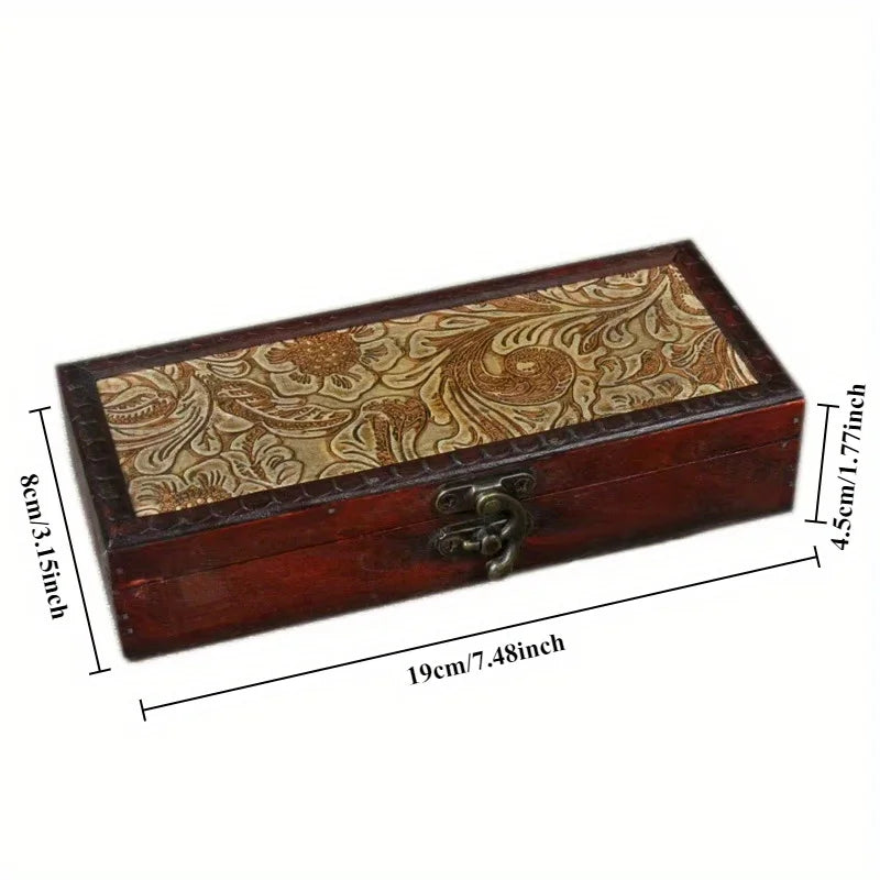 Caja de bolígrafos antigua Retro, organizador de almacenamiento de escritorio para joyería, suministros de oficina y artículos diversos, 1 ud.