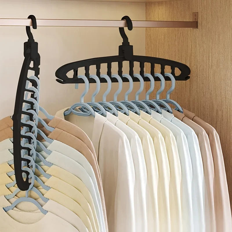 Colgador de ropa plegable con múltiples agujeros, estante de almacenamiento antideslizante, estantes para ropa que ahorran espacio, organizadores para armario, pantalones vaqueros, bufanda