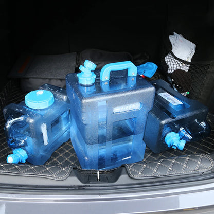Contenedor de agua portátil con grifo, gran capacidad para acampar, almacenamiento de agua para cocinar, 6/8/13/18L