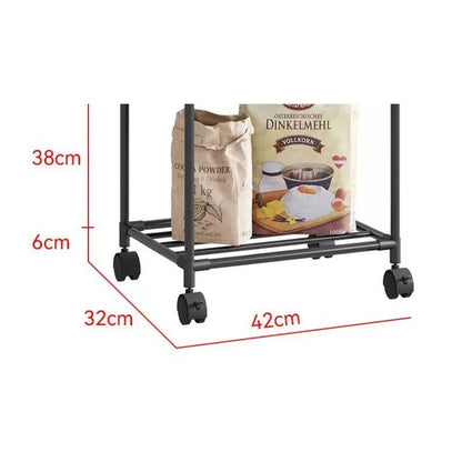 Estante de almacenamiento de cocina, estante de almacenamiento doméstico multicapa de pie, balcón móvil, estante simple multifuncional para dormitorio