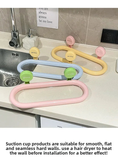 Estante de almacenamiento con ventosa de dopamina, estante de almacenamiento colgante de pared drenable sin perforaciones, organizador de artículos de tocador duradero de alta calidad para el hogar