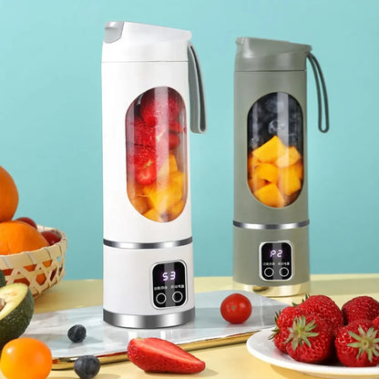 Exprimidor eléctrico portátil para el hogar, minibotella exprimidora con carga inalámbrica USB, taza de 450ml, batidora de Mano Eléctrica
