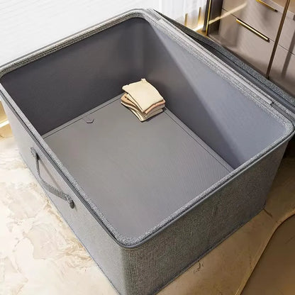 Caja de almacenamiento plegable con cubierta, caja de almacenamiento de ropa con cremallera, caja de almacenamiento de edredón de gran capacidad, armario, caja organizadora de ropa interior