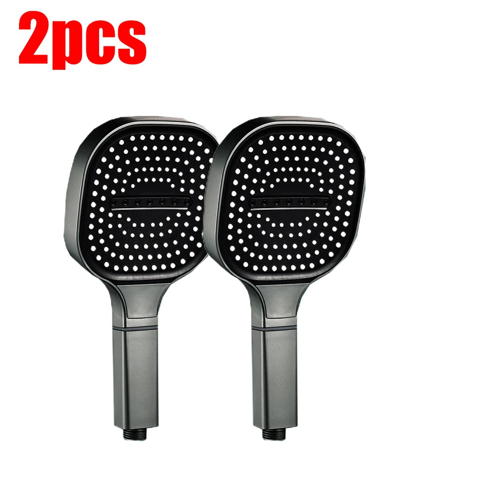 Cabezal de ducha de alta presión con Panel grande de 13CM con filtro, 3 modos, boquilla de lluvia con pulverizador de gran flujo, cabezal de ducha cuadrado para baño