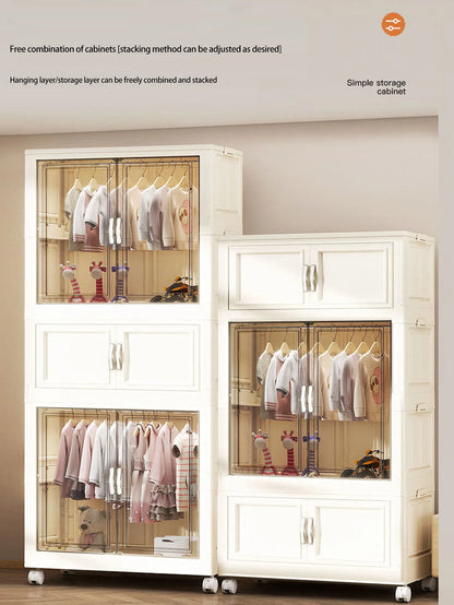 Gabinete de almacenamiento, caja de almacenamiento plegable para el hogar, sala de estar, gabinete de juguetes, estante de almacenamiento, gabinete de aperitivos, almacenamiento de cocina sin instalación