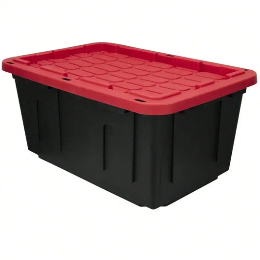 Caja de almacenamiento de gran capacidad con tapa con cierre a presión, adecuada para guardar zapatos, ropa y herramientas.