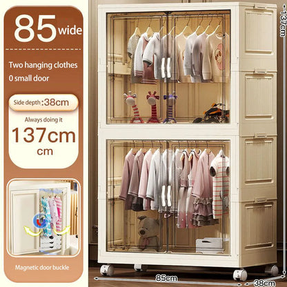 Gabinete de almacenamiento, caja de almacenamiento plegable para el hogar, sala de estar, gabinete de juguetes, estante de almacenamiento, gabinete de aperitivos, almacenamiento de cocina sin instalación