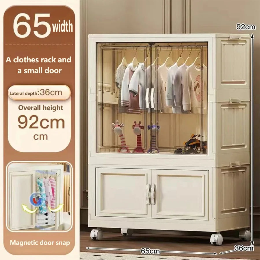 Gabinete de almacenamiento, caja de almacenamiento plegable para el hogar, sala de estar, gabinete de juguetes, estante de almacenamiento, gabinete de aperitivos, almacenamiento de cocina sin instalación