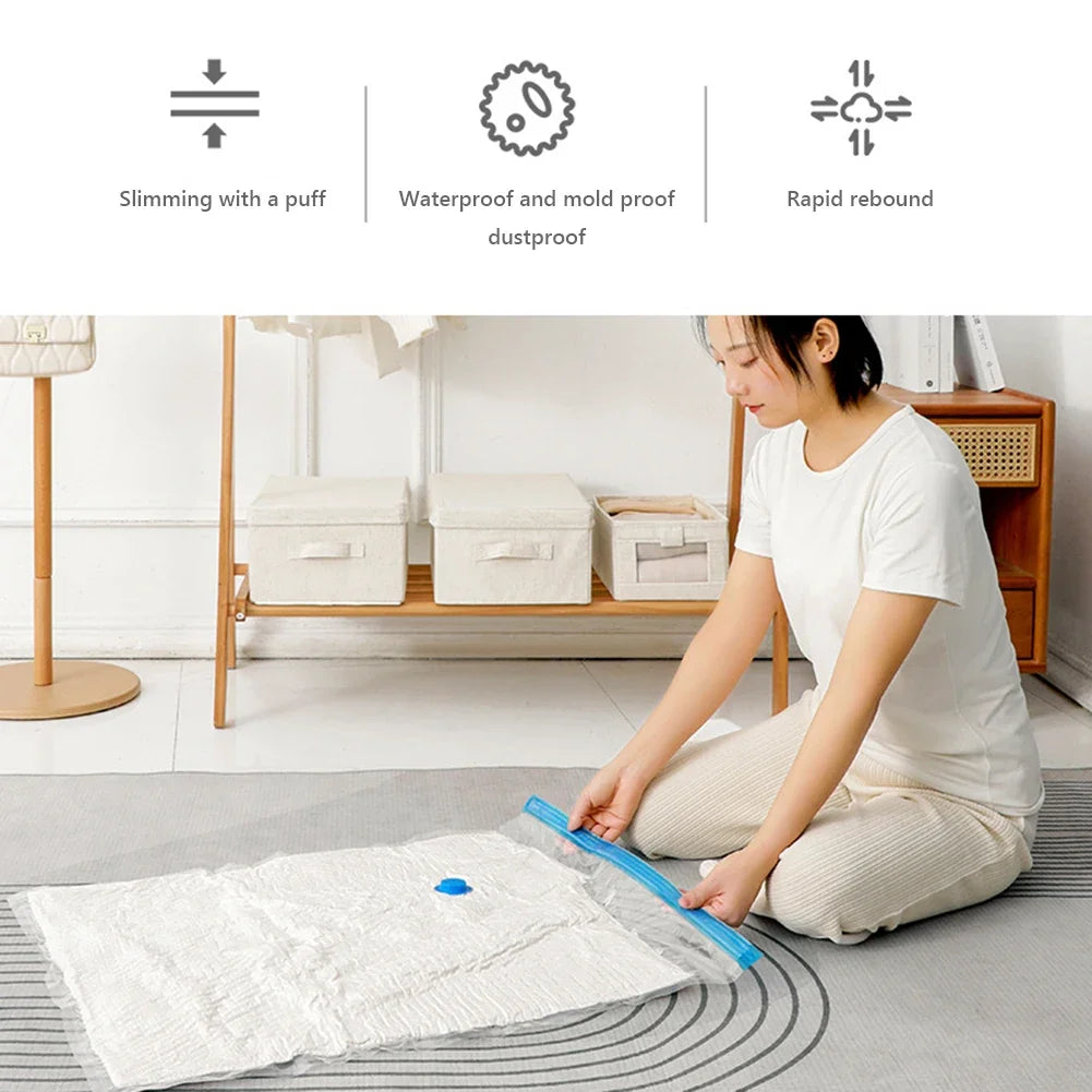 Bolsas de vacío reutilizables de 7 tamaños, bomba eléctrica o bolsa selladora de compresión al vacío, Mini máquina selladora al vacío para organizador de ropa